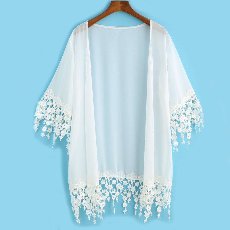 Online discount shop Australia - Boho Cardigan Kimonos Style Beach Blouse Women's New Half Sleeve Loose Casual Tops Kimono