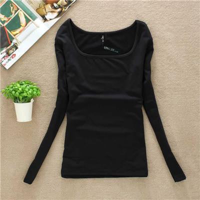 T Shirt Women Long Sleeve Tops Fashion T-shirts For Women Thermal Underwear Female T-shirt