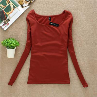 T Shirt Women Long Sleeve Tops Fashion T-shirts For Women Thermal Underwear Female T-shirt