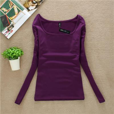 T Shirt Women Long Sleeve Tops Fashion T-shirts For Women Thermal Underwear Female T-shirt