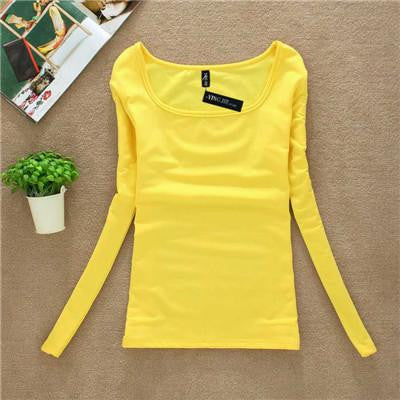 T Shirt Women Long Sleeve Tops Fashion T-shirts For Women Thermal Underwear Female T-shirt