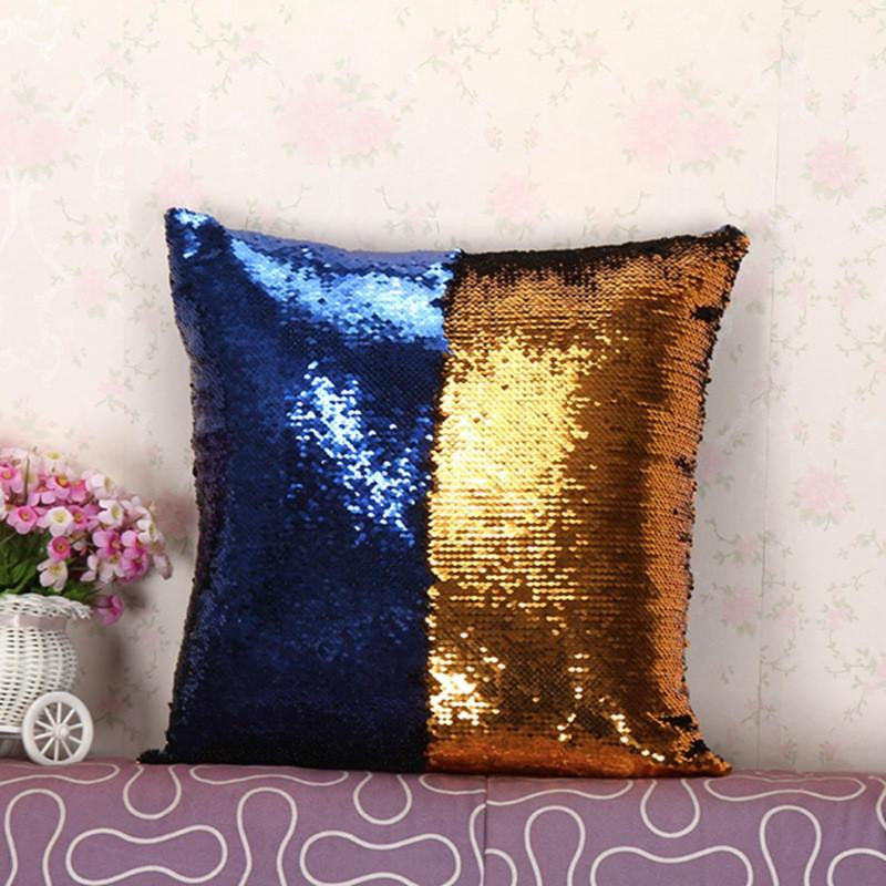 two tone sequins throw pillows and covers continental mermaid decorative pillow cushion case sofa car DIY case