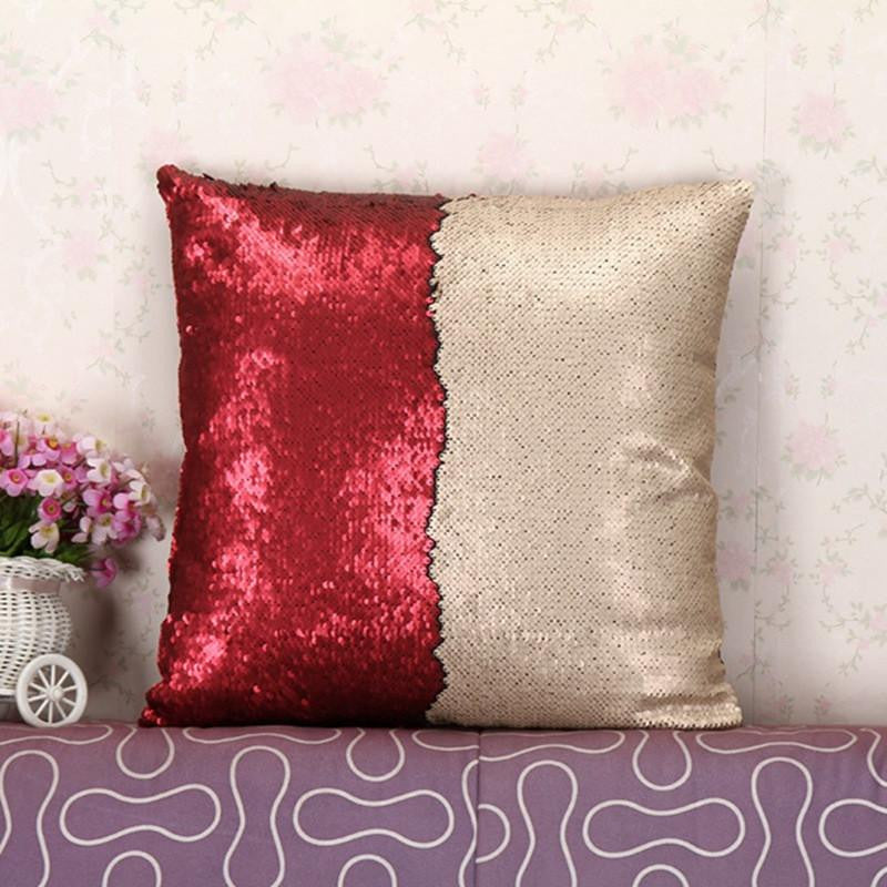 two tone sequins throw pillows and covers continental mermaid decorative pillow cushion case sofa car DIY case