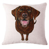 Online discount shop Australia - Cute Animals Pet Dog Pattern Cushion Cover For Sofa Home Decor Almofadas 45X45cm Decorative Throw Pillows Case IN STOCK