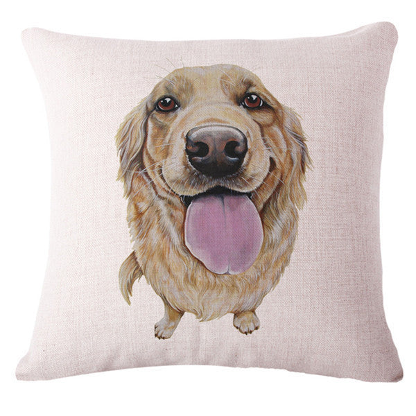Online discount shop Australia - Cute Animals Pet Dog Pattern Cushion Cover For Sofa Home Decor Almofadas 45X45cm Decorative Throw Pillows Case IN STOCK
