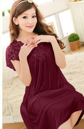 women red lace sexy nightdress girls plus size Large size Sleepwear nightgown night dress skirt Y02-4