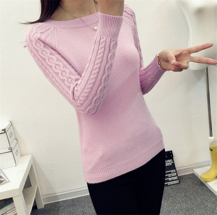 Online discount shop Australia - Knitted Women Sweaters And Pullovers Female Long Sleeve Jumper White Black Gray Pull