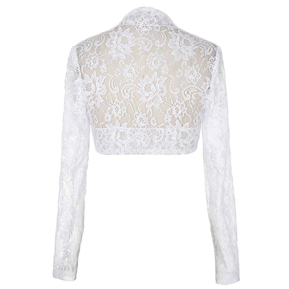 Online discount shop Australia - Elegant Women Ladies Long Sleeve Slim Casual Bolero Shrug Solid Color Plus  Short Coat Wedding Boleros Formal Shrugs