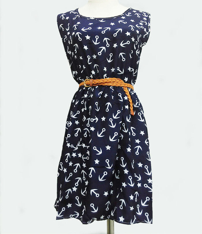 Online discount shop Australia - Casual Fashion plus size Work women's party dress + belt Flower prints dresses nz18