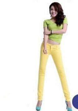 Women Pencil Pants Spring Candy Color Casual Skinny Pants Cotton Summer Trousers YL233