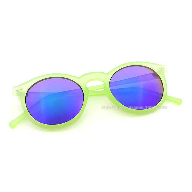 Online discount shop Australia - Fashion multicolour mercury Mirror glasses men sunglasses women male female coating sunglass gold round YJ12