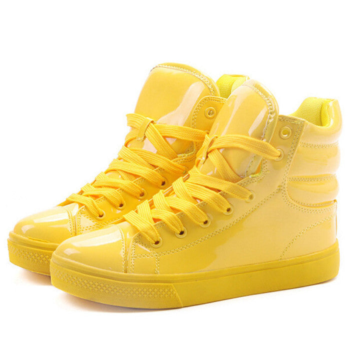 Online discount shop Australia - Lighted Candy Color High-top Shoes Men Women's Fashion Shoes Flat Platform Shoes Couple Shoes XWB001