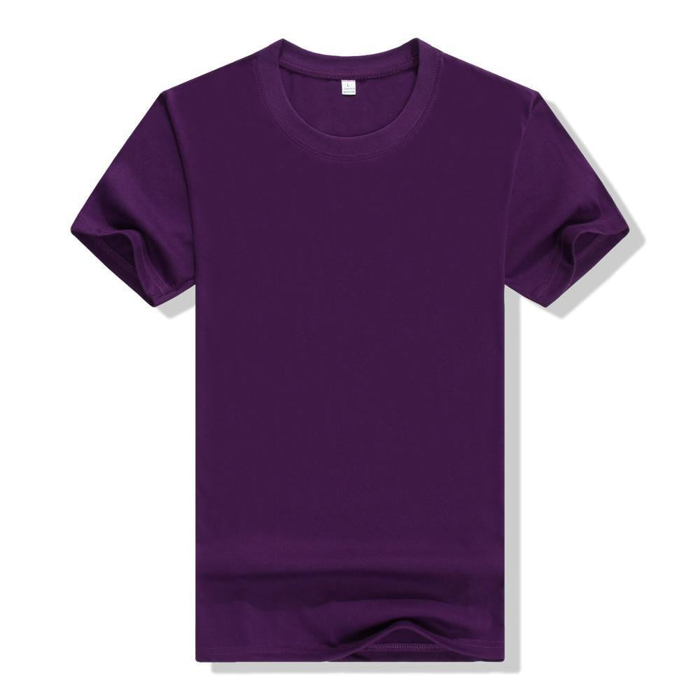 Style Cotton Short Sleeve Men's Fashion Basic Solid T-Shirt Size S-4XL