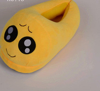 Online discount shop Australia - Emoji Slippers Cartoon Plush Slipper Home With The Full Expression Women/ Men Slippers House Shoes One Pair