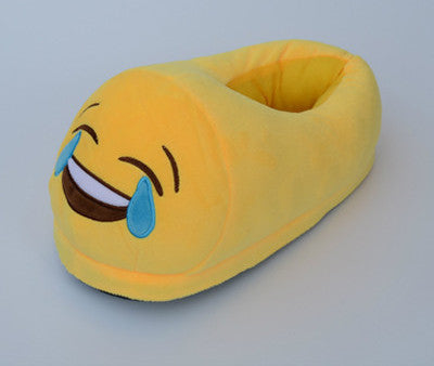 Online discount shop Australia - Emoji Slippers Cartoon Plush Slipper Home With The Full Expression Women/ Men Slippers House Shoes One Pair