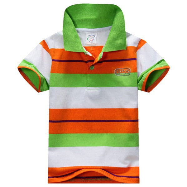 1-7Y Baby Children Boys Striped shirt Kids Tops Sports Tee Shirts Clothing LZH7