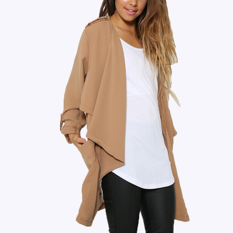 Online discount shop Australia - 3 Color New  Fashion Women  Long Sleeve Jacket Coat Solid Pocket Cardigan Tops  Plus Size