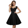 Vintage Elegant Women Dress V-Neck High Waist Big Bust Design Sleeveless Casual Patchwork Party Midi Pleated Swing Dress