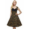 Vintage Elegant Women Dress V-Neck High Waist Big Bust Design Sleeveless Casual Patchwork Party Midi Pleated Swing Dress