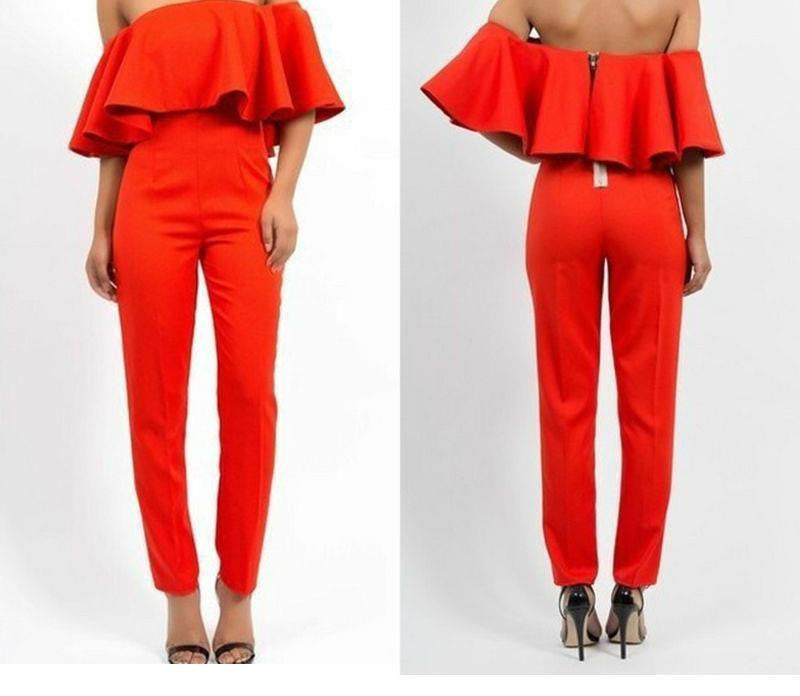 Womens jumpsuit Club orange Jumpsuit Playsuits And Women Jumpsuit mono womens jumpsuit