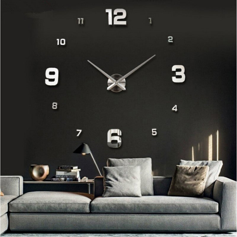 DIY 3d Home Decoration Wall Clock Big Mirror Wall Clock Modern Design,Large Size Wall Clocks.DIY Wall Sticker Unique Gift