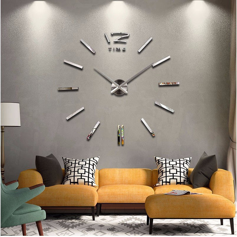 DIY 3d Home Decoration Wall Clock Big Mirror Wall Clock Modern Design,Large Size Wall Clocks.DIY Wall Sticker Unique Gift