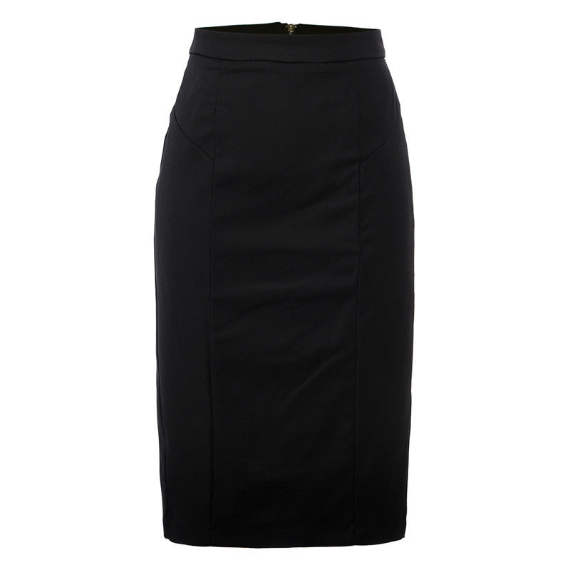 Online discount shop Australia - Casual Women Skirt Knee-length High Waisted Empire Midi Pencil Skirt