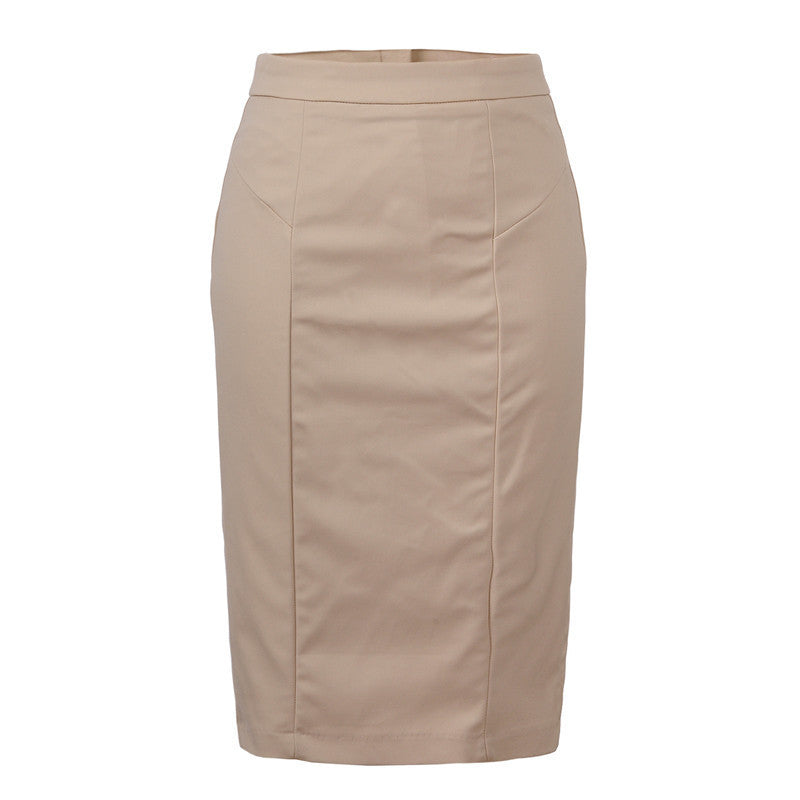 Online discount shop Australia - Casual Women Skirt Knee-length High Waisted Empire Midi Pencil Skirt