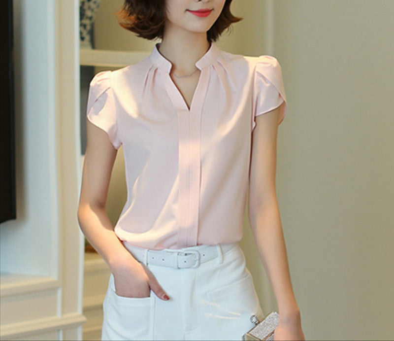 Women Blouses Fashion Style Long Sleeve Chiffon Blouse Ladies Office Shirt White Tops Formal