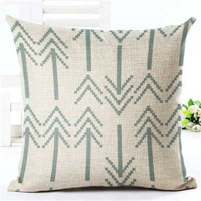 Online discount shop Australia - Colorful Geometric Series Printed Linen Cotton Square 45x45cm Home Decor Houseware Throw Pillow Cushion Cojines Almohadas