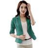 Fashion Women Jackets 3/4 Sleeve One Button Short OL Suit Coat Jacket Outwear