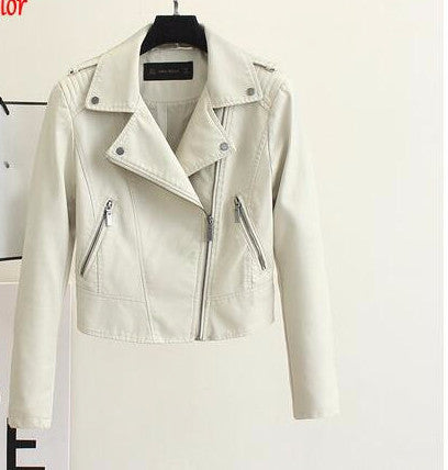 Online discount shop Australia - Brand Motorcycle PU Leather Jacket Women  And  New Fashion Coat 4 Color Zipper Outerwear jacket New Coat HOT