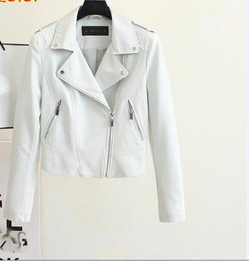 Online discount shop Australia - Brand Motorcycle PU Leather Jacket Women  And  New Fashion Coat 4 Color Zipper Outerwear jacket New Coat HOT