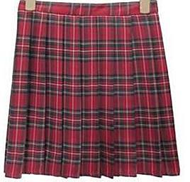 Women Fashion Summer high waist pleated skirt Wind Cosplay plaid skirt kawaii Female Skirts