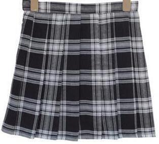 Women Fashion Summer high waist pleated skirt Wind Cosplay plaid skirt kawaii Female Skirts