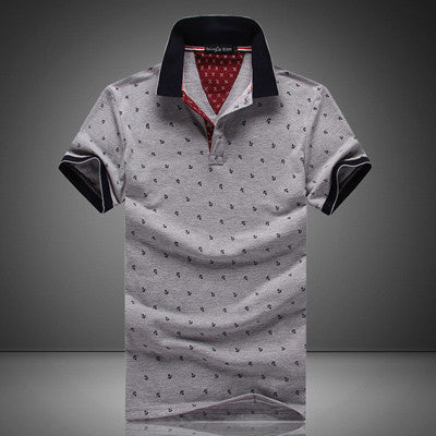 Polo Shirt Men 100% Cotton Printed POLO Shirts Brands Short Sleeve Camisas Polo Stand Collar Male Polo Shirts 3XL,EDA377