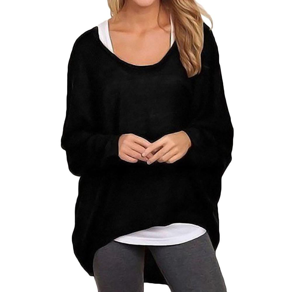 Online discount shop Australia - Lisli  Oversized T Shirts Baggy Women Long Sleeve Tops Tee Casual Women Clothing Loose Jumper Bat Pullover T-shirt 01B0500