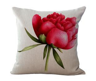 Rose Flower Small Fresh Cotton Linen Cushion Home Sofa Car Decorative Pillow Decor Pillow