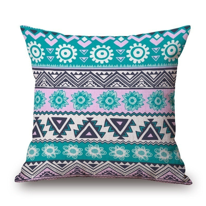 Online discount shop Australia - Cushion Cover Nordic Pillow Case Cotton Linen Flower Round 3D Board Cushion Cover Home Decorative Pillow Cover