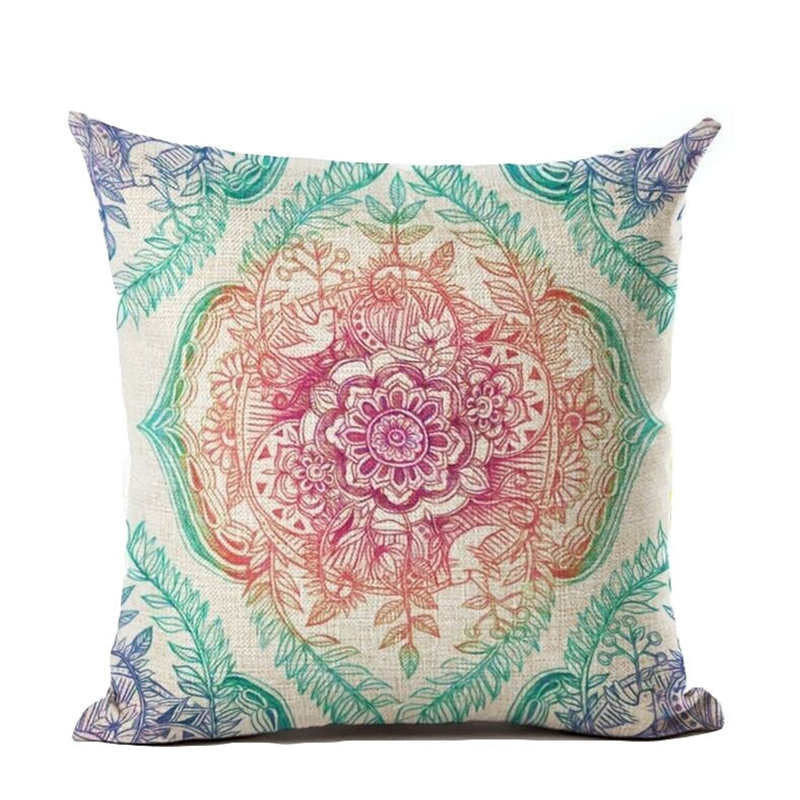 Online discount shop Australia - Cushion Cover Nordic Pillow Case Cotton Linen Flower Round 3D Board Cushion Cover Home Decorative Pillow Cover