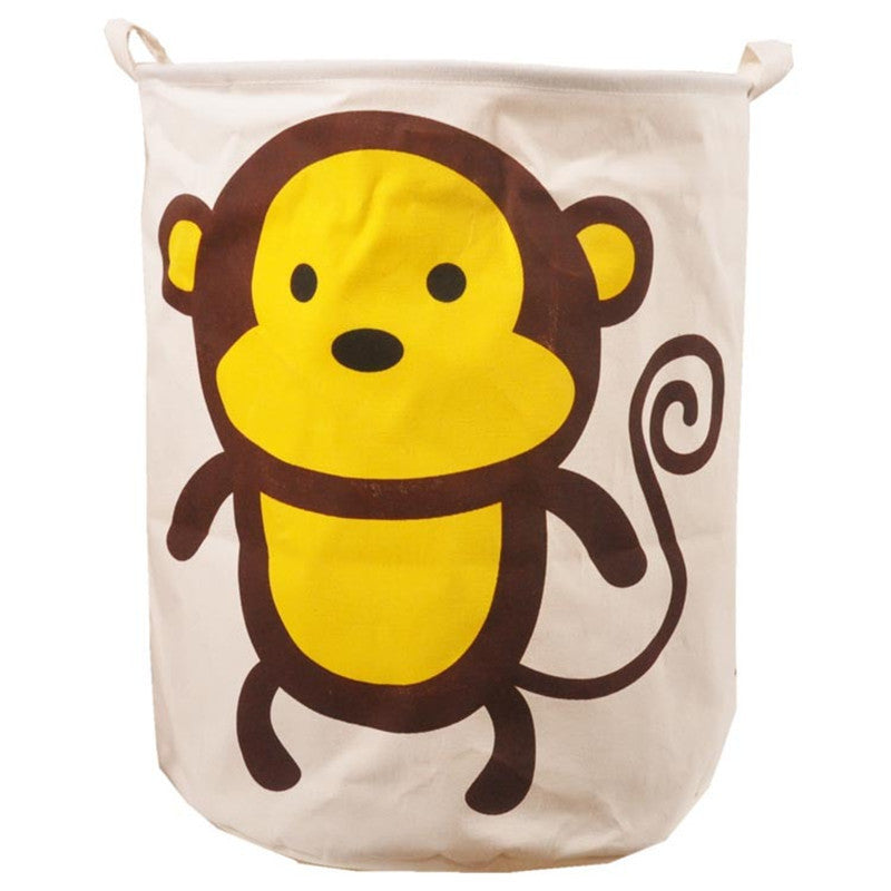 Online discount shop Australia - Cartoon Canvas Cotton Linen Fabric Clothing Barrels Laundry Storage Basket/Bags for Toys/Book/towels