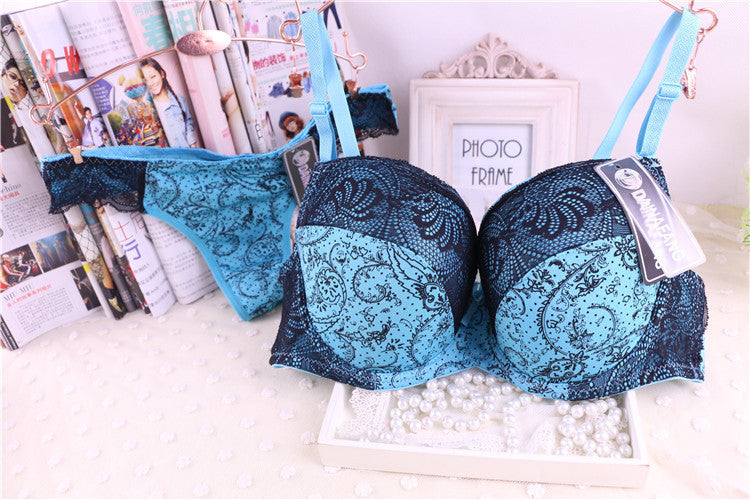 Online discount shop Australia - Big Size 36 38 40 DD DDD E F Cup Black Intimate Lingerie Set Lace Floral Underwear Bra Sets Push Up Bra and Panty Set For Secret