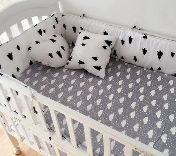 Online discount shop Australia - (1pcs bumper only)Fashion hot crib bumper infant bed,baby bed bumper fashion /star/dot/tree,safe protection for baby use