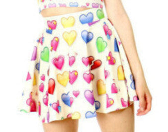 funny 3D skirt mini skirt white/black/blue color cartoon skirt