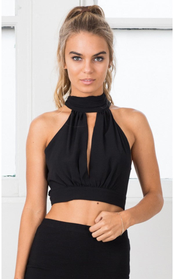 Online discount shop Australia - Chiffon Backless Crop Top Women Cut Out Cropped Tank Tops Camis   Casual Sexy ropa mujer veste Boho Gypsy Tees