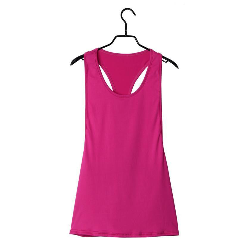 Fitness Clothes Women Tank Tops Loose Workout Sleeveless Quick Dry Vest Singlet For Women T-shirt