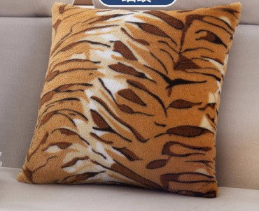 Online discount shop Australia - Decorative Cushion Cover 43x43cm throw pillows Leopard Zebra tiger giraffe Velvet Fabric seat cushion cover sofa pillowcase B46