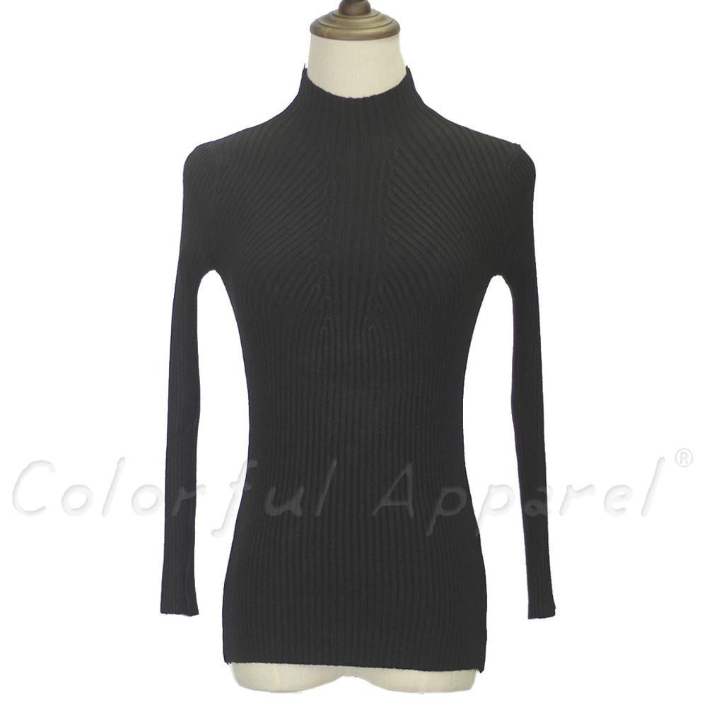 fashion women turtleneck knitted sweater female knitted slim pullover ladies all-match basic thin long sleeve shirt clothing