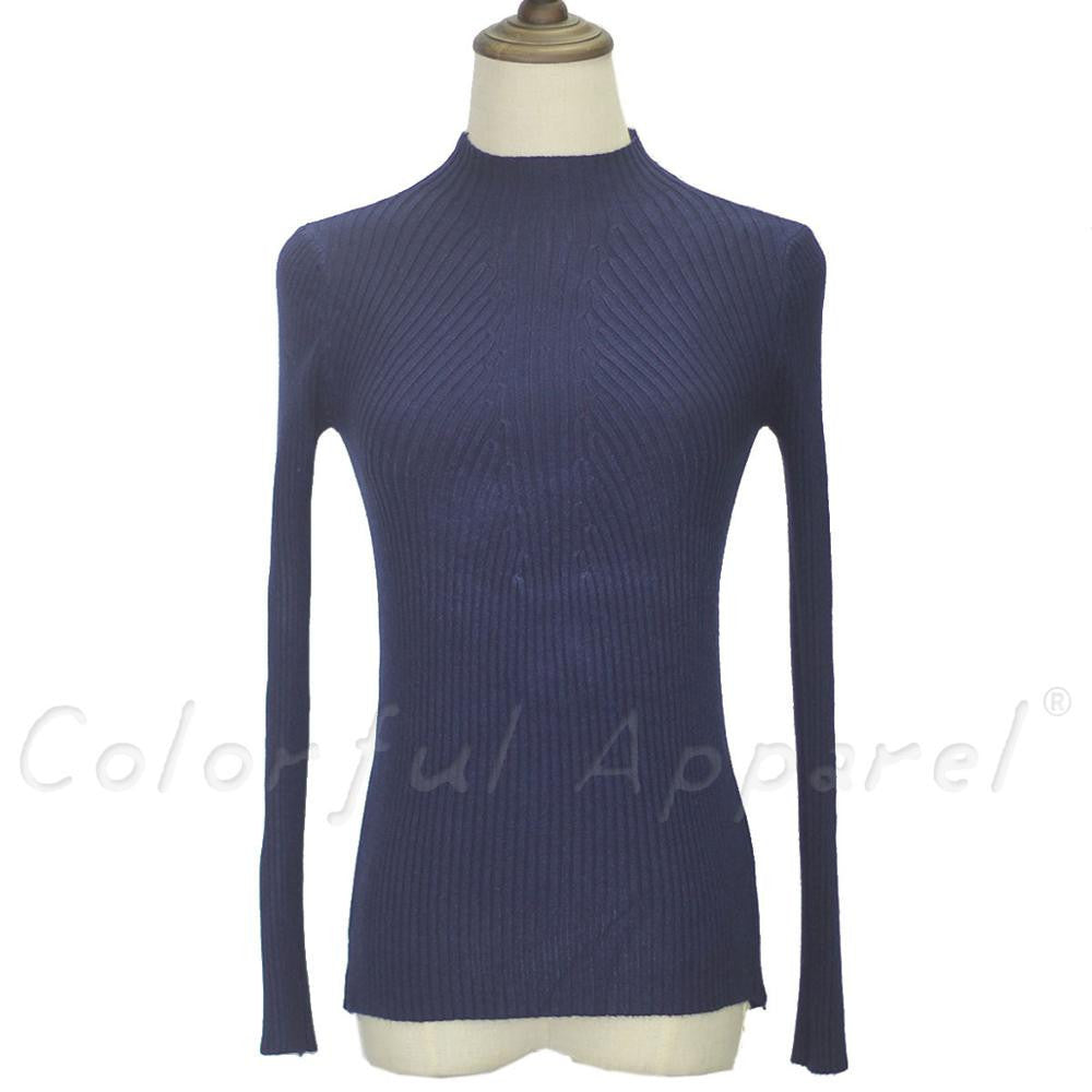 fashion women turtleneck knitted sweater female knitted slim pullover ladies all-match basic thin long sleeve shirt clothing