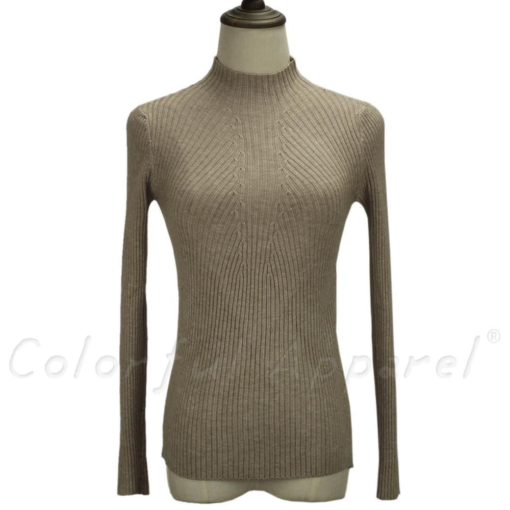 fashion women turtleneck knitted sweater female knitted slim pullover ladies all-match basic thin long sleeve shirt clothing